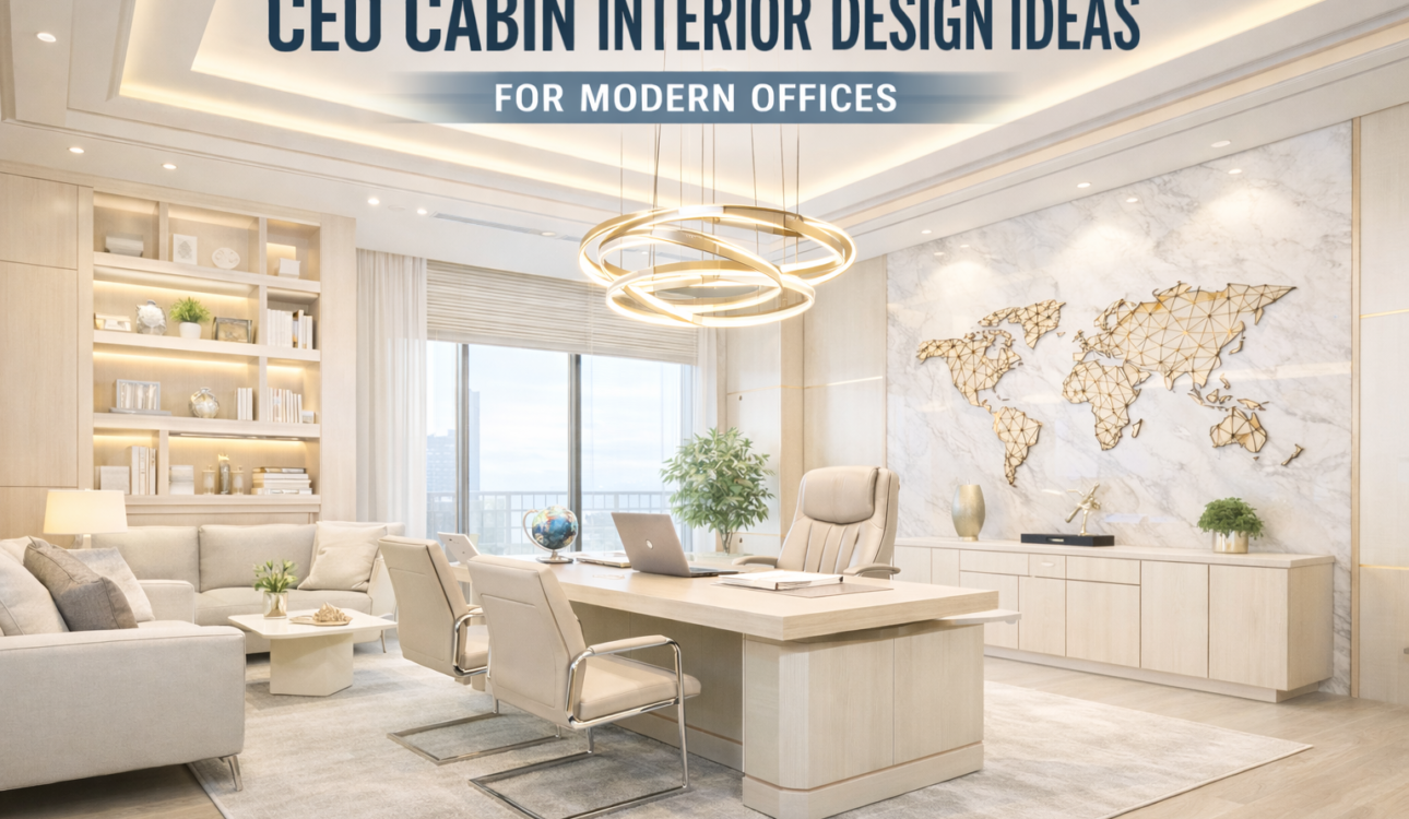Luxury CEO cabin interior design for modern corporate offices with elegant workspace layout