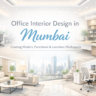 Modern office interior design in Mumbai with open workspace, executive cabin, and luxury workstation setup