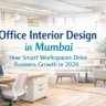 Office interior design in Mumbai modern workspace showing smart office layout and productivity-focused design