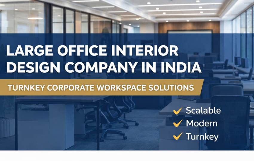 Large office interior design company in India providing turnkey corporate workspace solutions