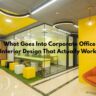 Corporate office interior design with modern workspace, CEO cabin, and functional layout in Mumbai