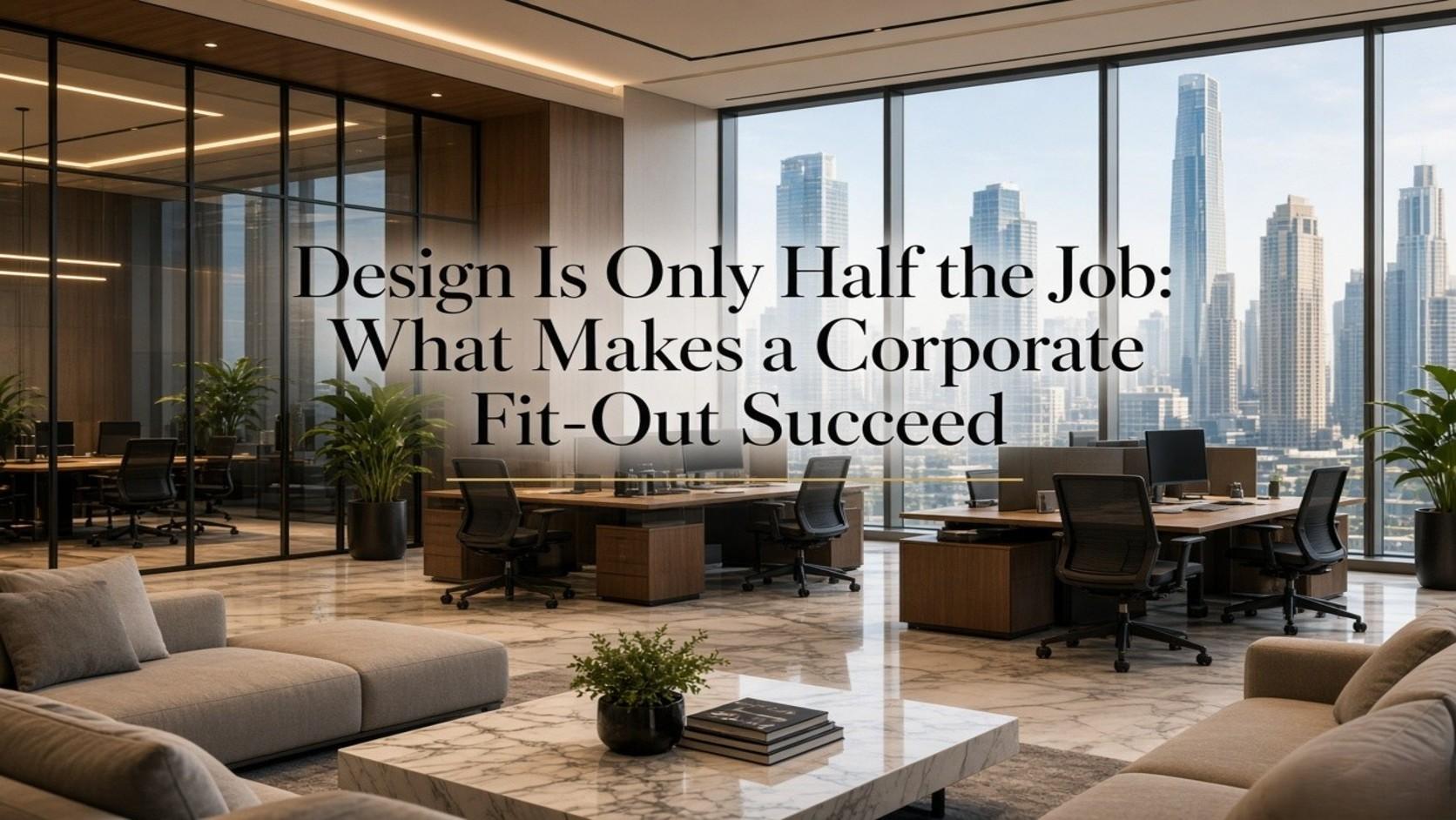 Design Is Only Half the Job What Makes a Corporate Fit-Out Succeed