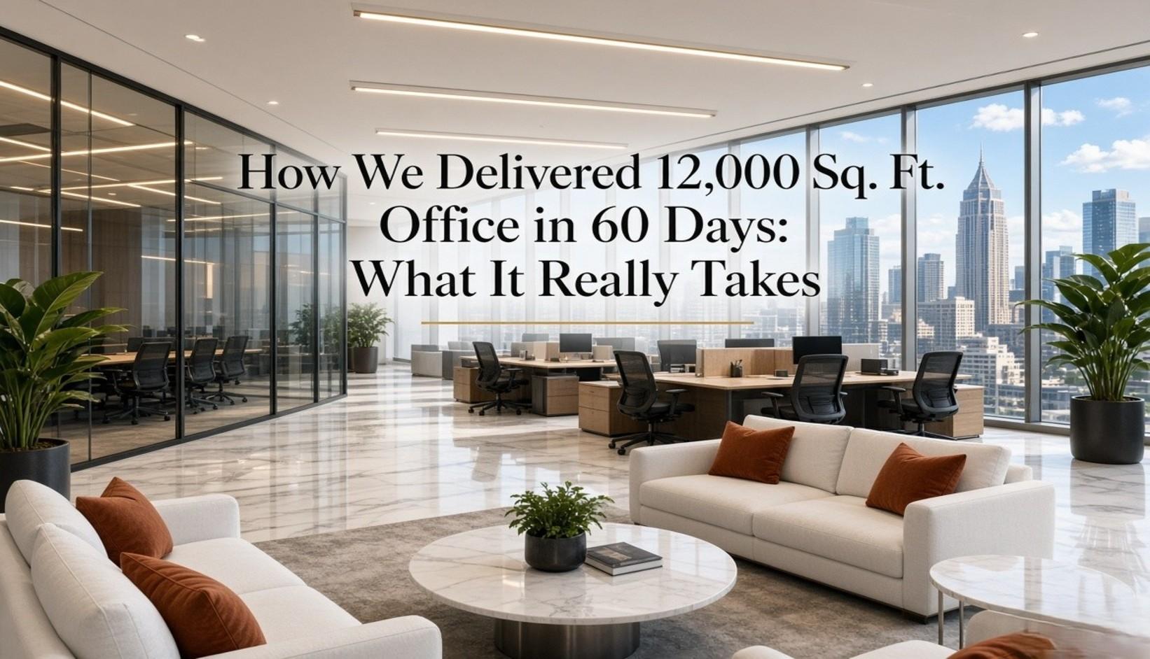 How We Delivered 12,000 Sq. Ft. Office in 60 Days