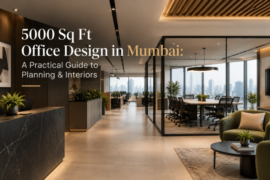Explore 5000 sq ft office design ideas with practical layouts, workstations, meeting rooms and finishes from office interior designers in Mumbai.